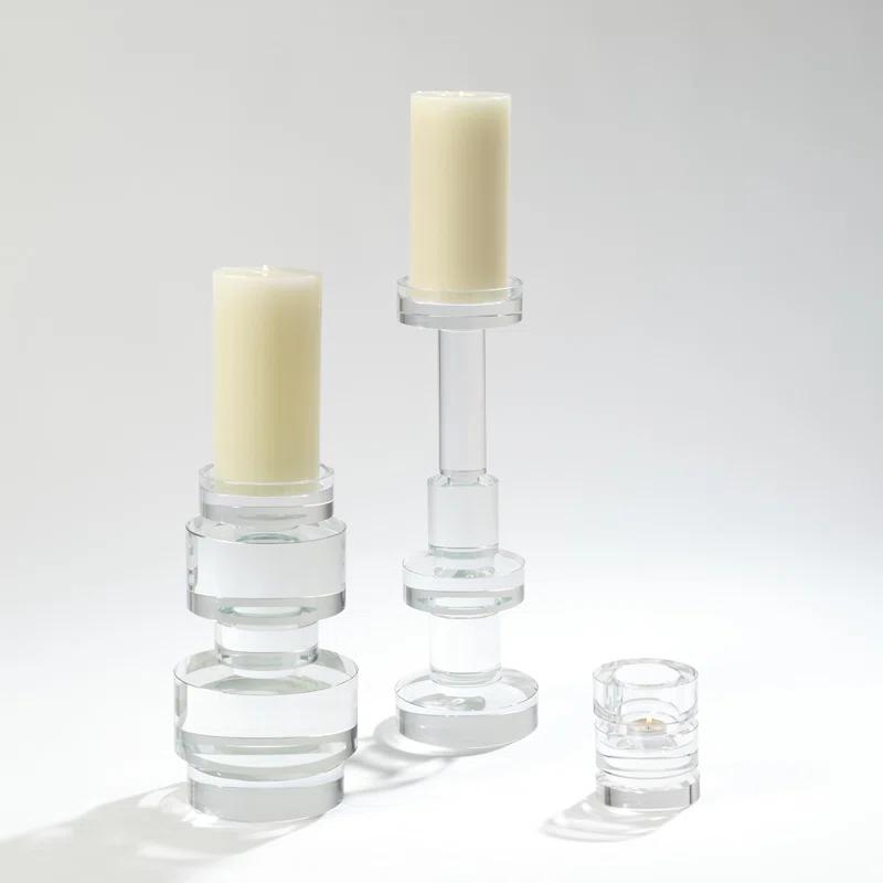 Global Views Brilliant Round Pillar Holder-Sm