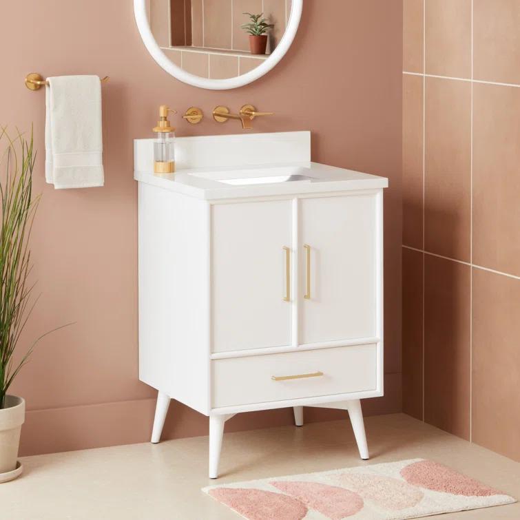 Signature Hardware 24" Novak Single Bathroom Vanity Set with Rectangular Undermount Sink