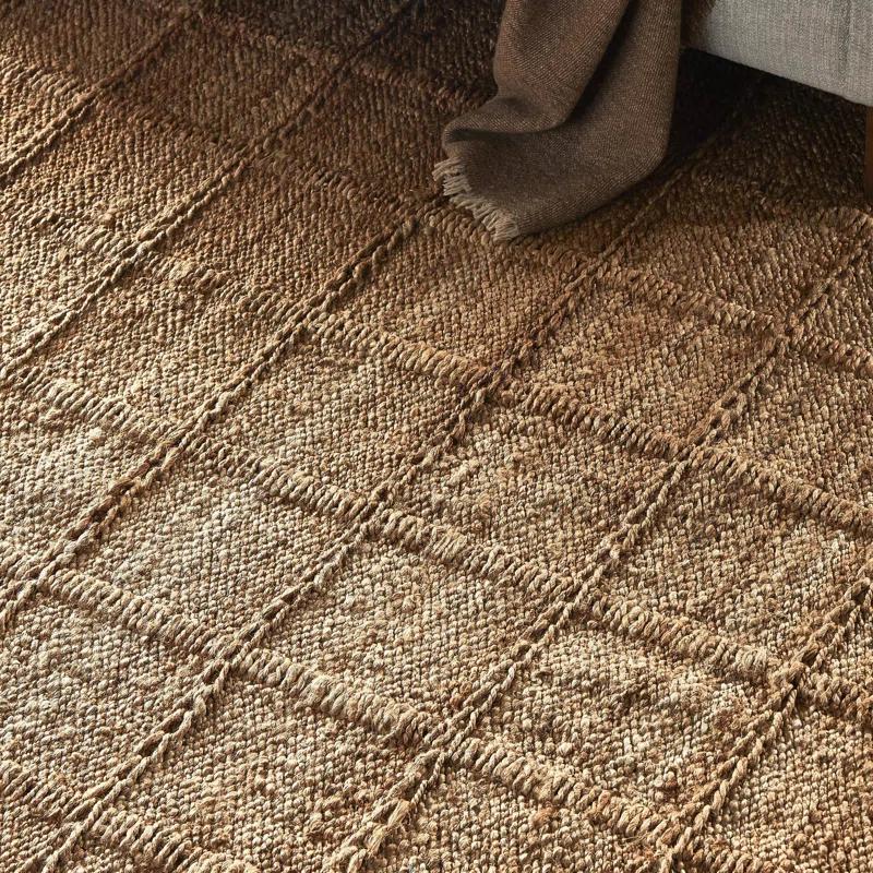 Gracie Oaks Hanne Jute Area Rug for Dining Room Living Room, Natural