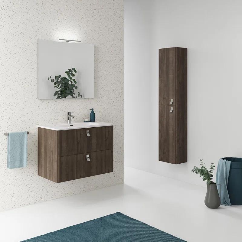 WS Bath Collections Concert 31.9'' Single Bathroom Vanity with Ceramic Top