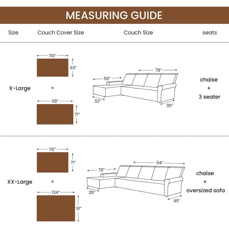 Lark Manor™ Couch Cover Sheet Blanket, Oversized Reversible Couch Covers for 3 Cushion Sofa, Extra Large Furniture Decoration Cover Sofa Slipcovers, L-Shape U-Shaped Sectional Protector for Cats Dogs