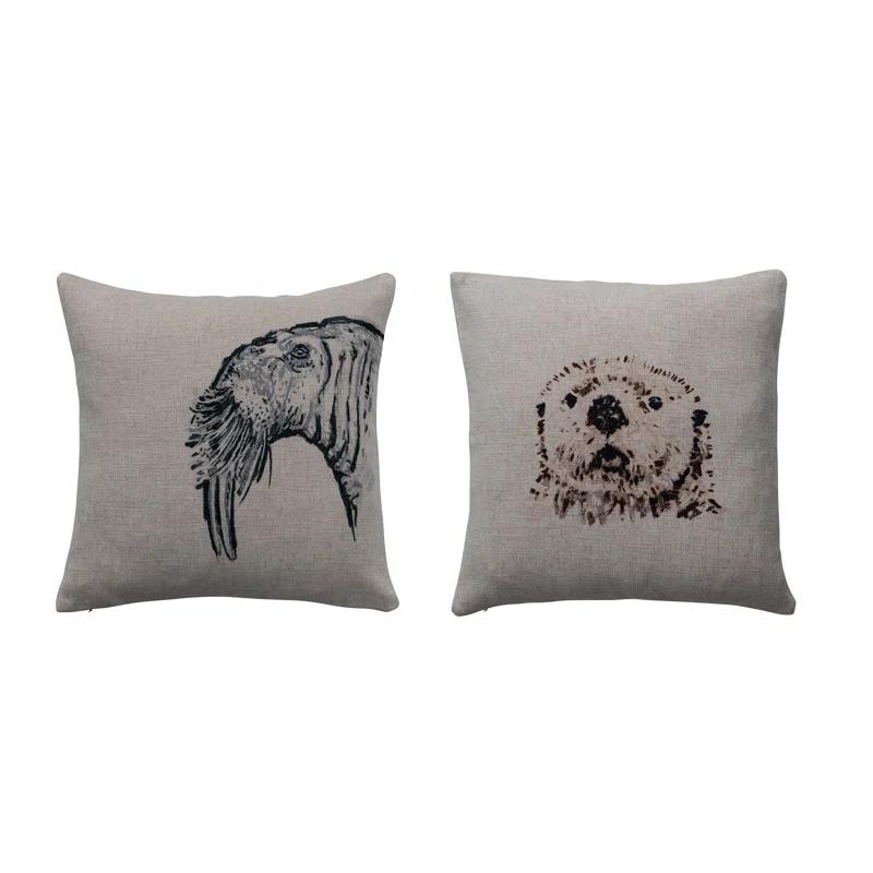 Creative Co-Op Linen Throw Pillow