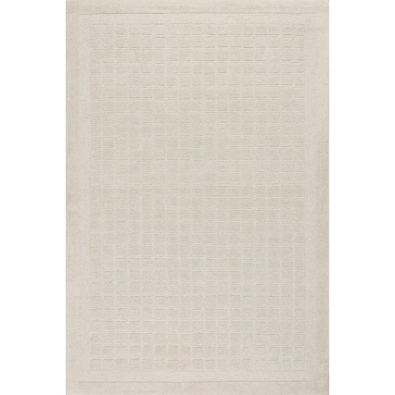Latitude Run® Fritz Checkered Wool Area Rug