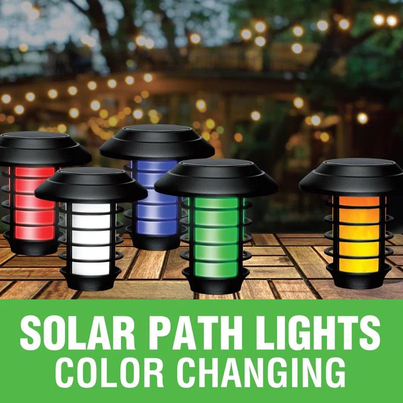Bell+Howell Color Changing Solar Powered Pathway Lights With Remote Control, Wireless Auto On/off (Set of 8)