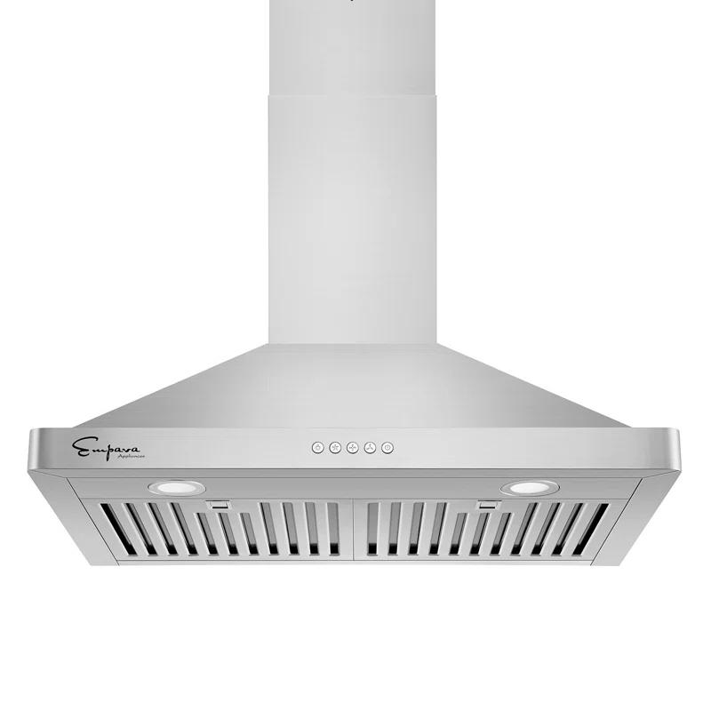 Empava 30" Stainless Steel 400 CFM Ducted (Vented) Wall Range Hood with Baffle Filter