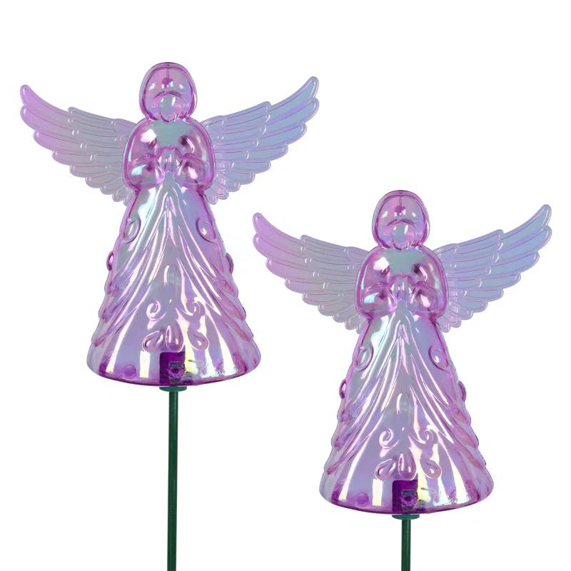 Exhart 2 Piece Angel WindyWing Garden Stakes, 4.5 by 30 Inches (Set of 2)