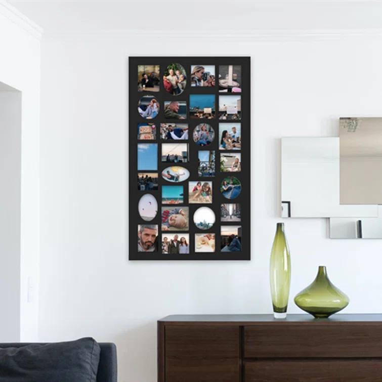 Adeco Trading Black Solid + Manufactured Wood Picture Frame
