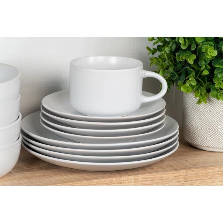 Wazee Matte 16 Piece Dinnerware Set, Service for 4