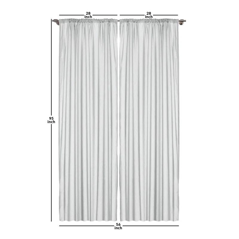 Ambesonne Rose Floral Semi-Sheer Rod Pocket Curtain Panels (Set of 2)