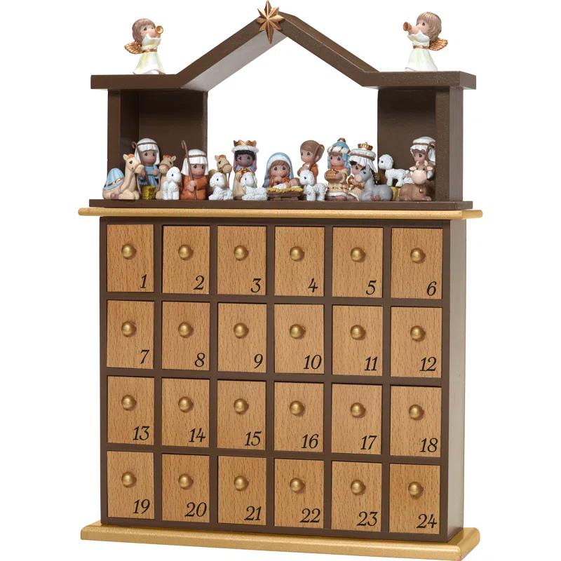 Precious Moments 26 Piece Nativity Advent Calendar Set