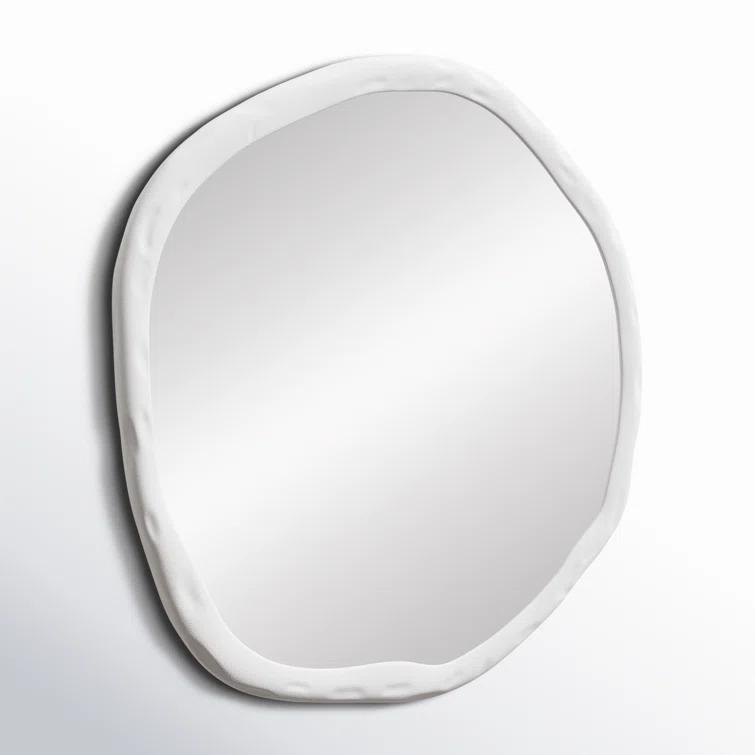 Rogelio Round Mirror - Small / White