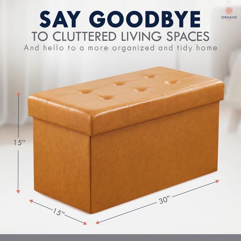 The Final Grab Inc. Faux Leather Ottoman