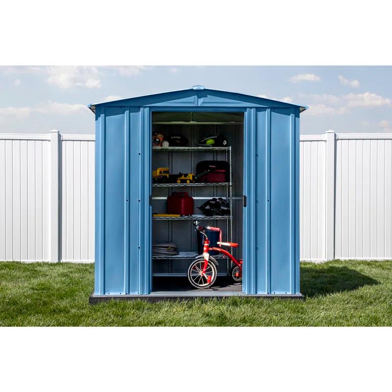 6 ft. W x 5 ft. D Galvanized Steel Storage Shed
