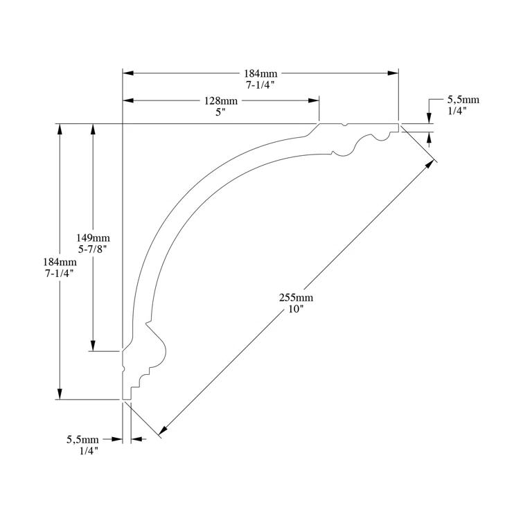 Orac Decor 7-1/4 in x 7-1/4 in x 78-3/4 in Primed White High Density Polyurethane Crown Moulding