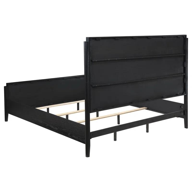 Kirby Kha Brookmead Wood Panel Bed Black