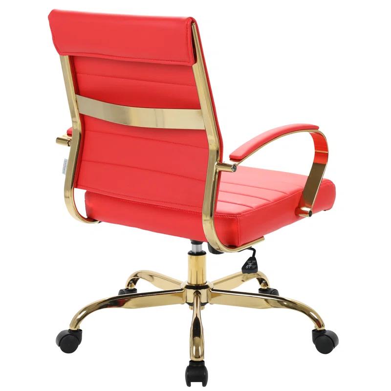 Everly Quinn Naudain Leather Office Conference Chair Modern Executive Meeting Room Chairs