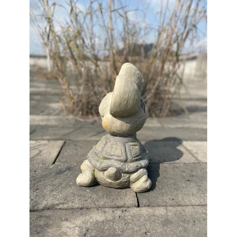 Bay Isle Home™ Swallow 15.75" Mossy Turtle Garden Statue Solar Eyes