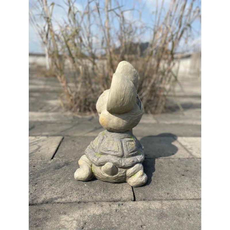 Bay Isle Home™ Swallow 15.75" Mossy Turtle Garden Statue Solar Eyes