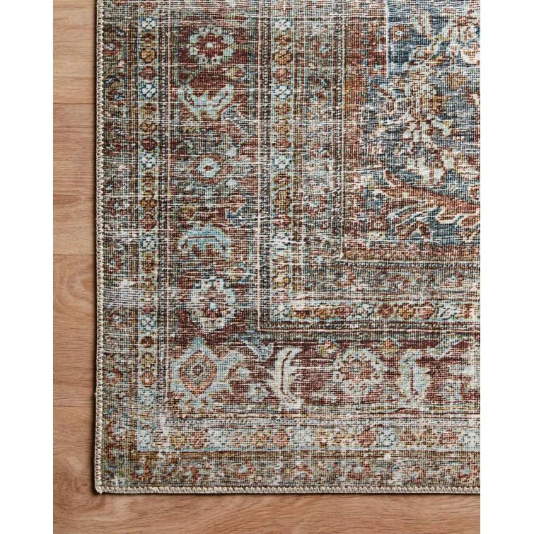 Chris Loves Julia x Loloi Jules Oriental Lagoon/Brick Area Rug