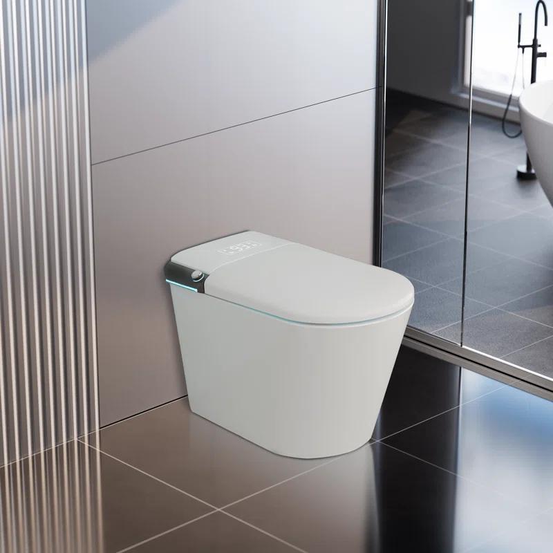 CASAINC CA-MT018U1 Smart Tankless Bidet Toilet,Elongated Heated Seat,Auto Open/Close,Warm Wash/Dryer,Foot Sensor Flush