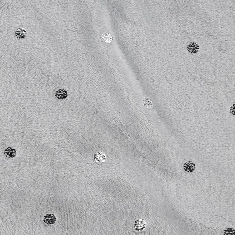 Superior Superior Polka Dots or Solid Fleece Plush Blanket Medium Weight Fluffy Soft Decorative Bedding