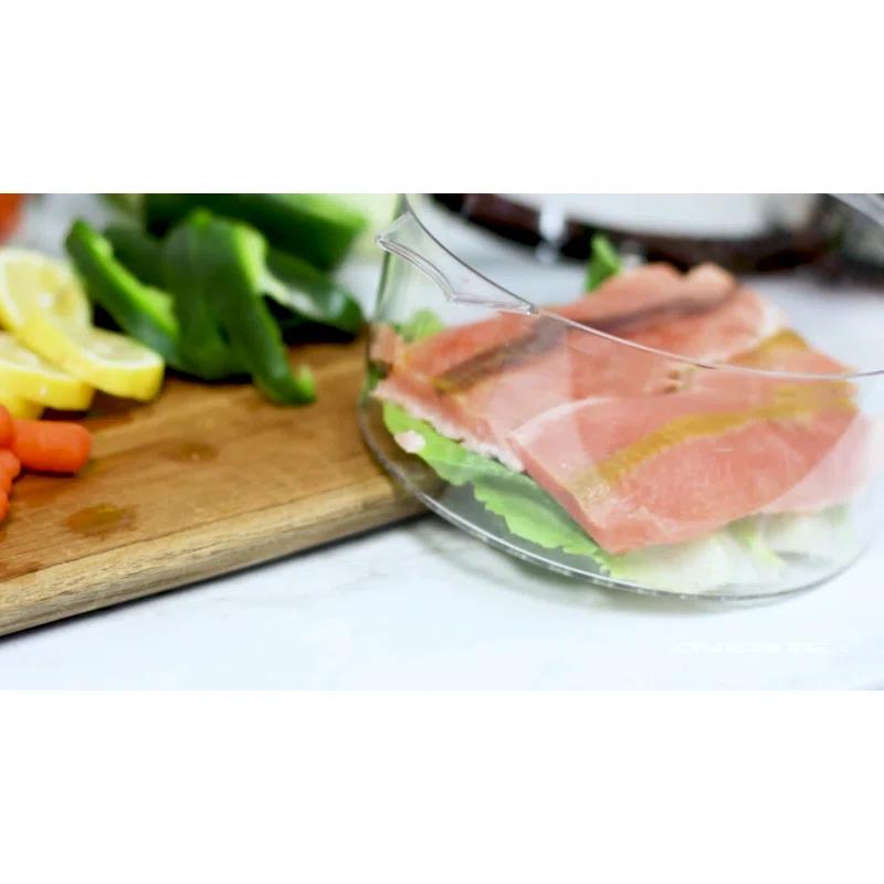 OVENTE 2-Tier Electric Food Steamer 5 Quarts Total Capacity