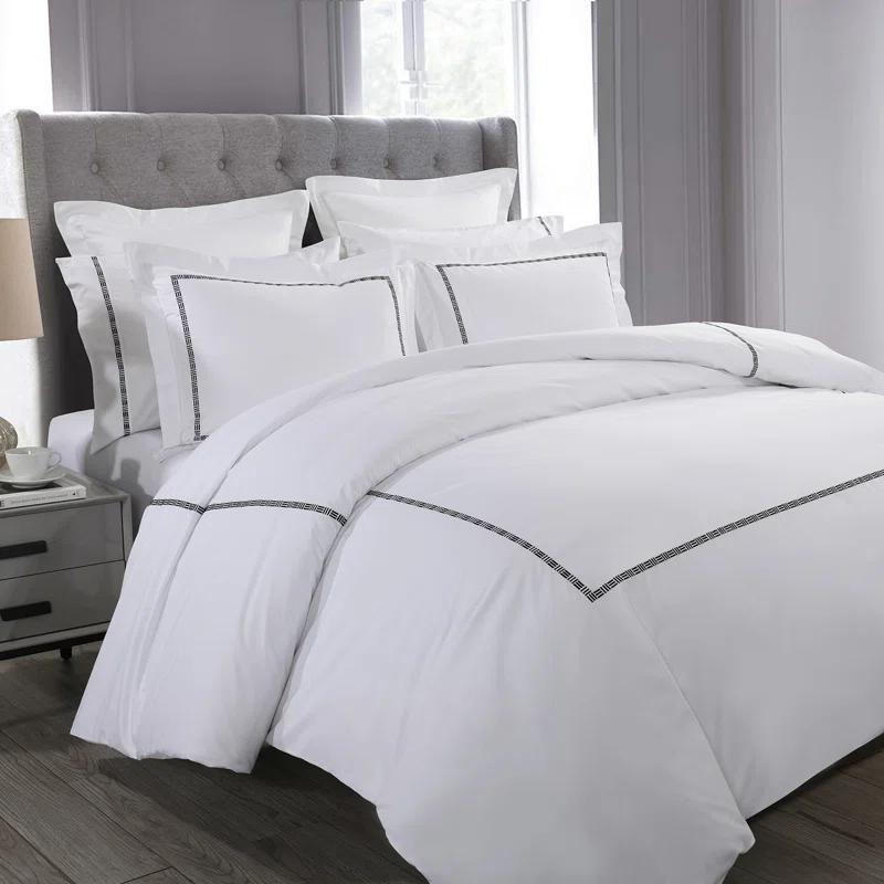 Hotel Grand Hotel Grand TENCEL Lyocell And Cotton Blend Embroi Sateen Duvet Cover Set