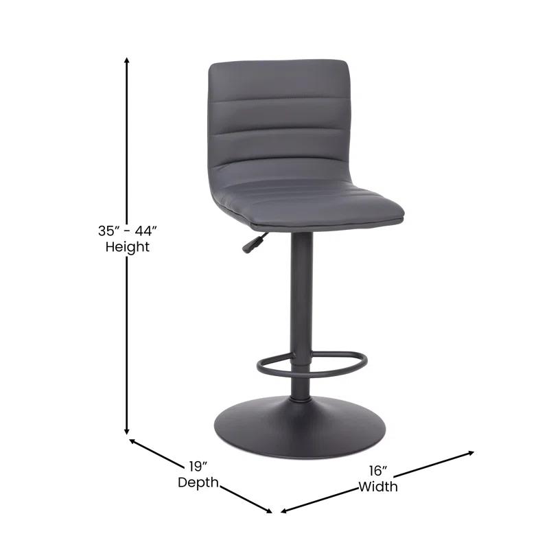 Taylor & Logan Rochester Swivel Upholstered Adjustable Height Counter Stool with Metal Frame