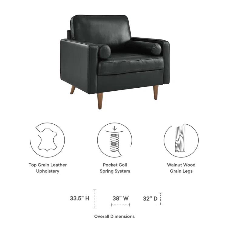 Modway Valour Leather Armchair by Modway
