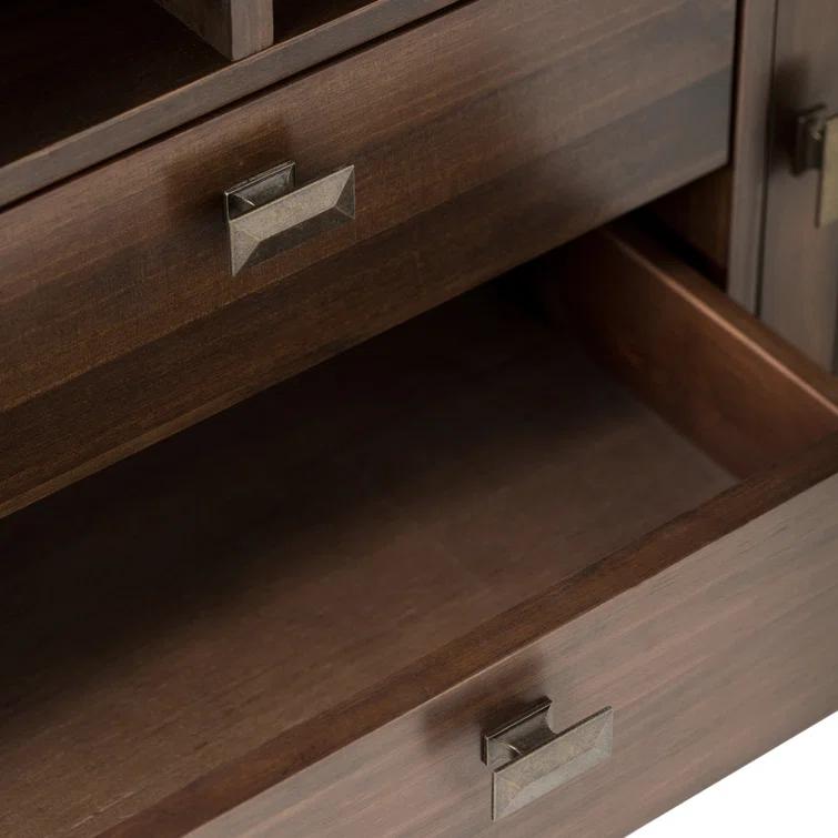 Simpli Home Artisan SOLID WOOD 72 inch TV Media Stand