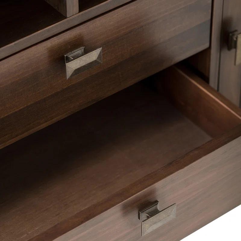 Simpli Home Artisan SOLID WOOD 72 inch TV Media Stand