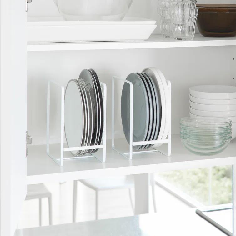 Yamazaki Home Plate Rack/Dish Stand/Dish Storage/Plate Holder, Large, Steel, Large