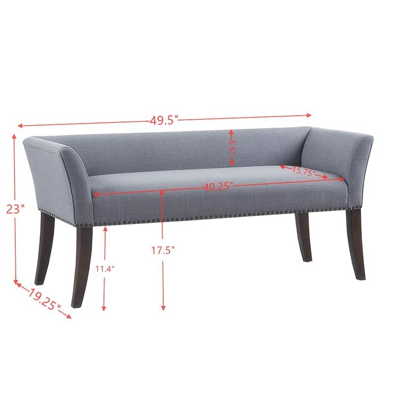 GZMWON 1 Polyester Upholstered Bench Bedroom Bench Modern Bench Accent Bench