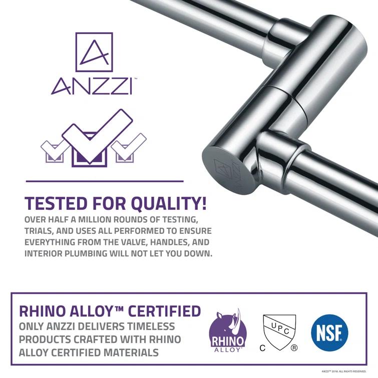 ANZZI ANZZI Braccia Series 24" Wall Mounted Pot Filler With Accessories KF-AZ258CH