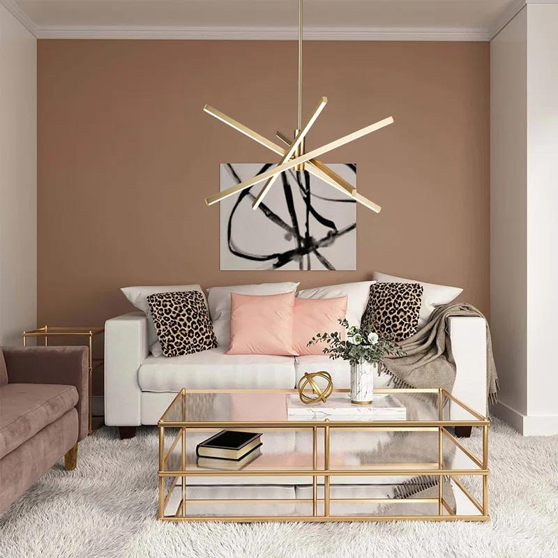 Wade Logan® Athiran Aluminum Dimmable LED Modern Linear Chandelier