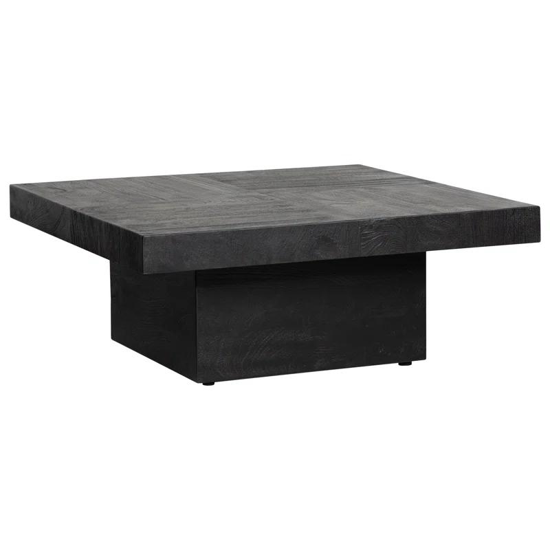 Dovetail Furniture Sereno 40" Wide Mango Wood Coffee Table, Black