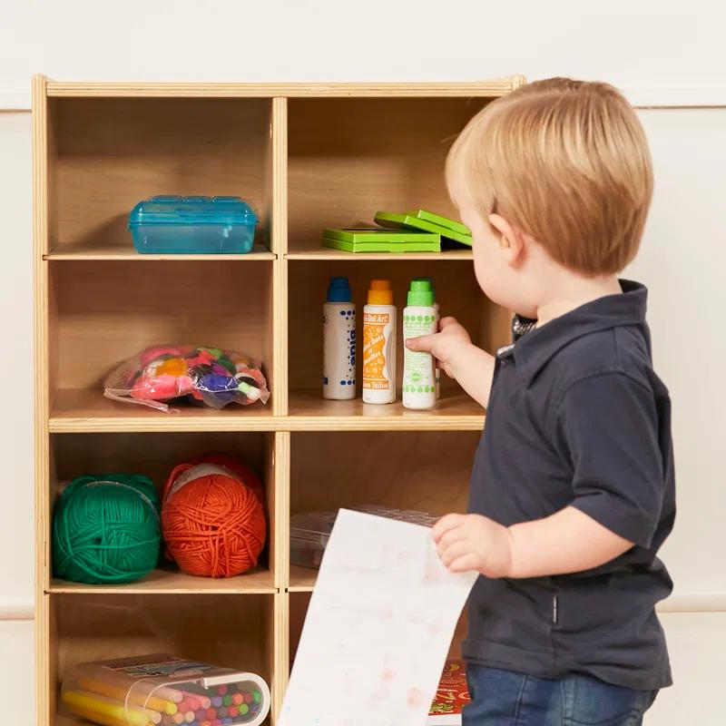 ECR4Kids ECR4Kids Streamline 10 Cubby Tray Cabinet 5x2, Classroom Furniture