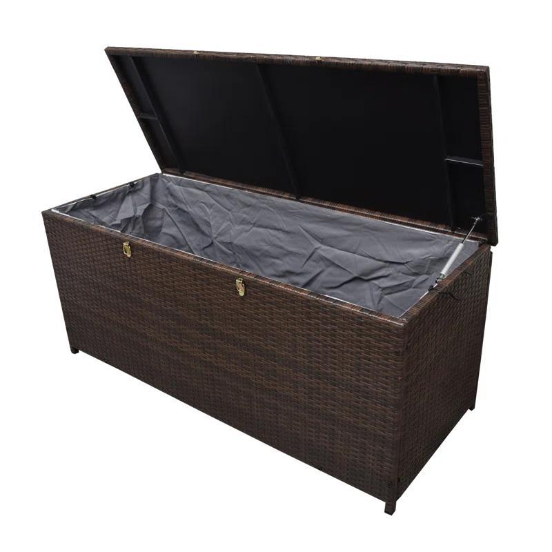 Oakland Living Oakland Living 53'' W 113 Gallons Water Resistant Wicker Deck Box