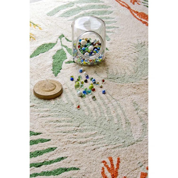 Lorena Canals Plants Hand Tufted Cotton Washable Floral Indoor Rug