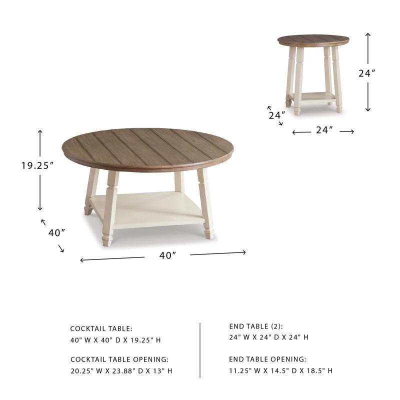 August Grove® Hackett 3 - Piece Living Room Table Set