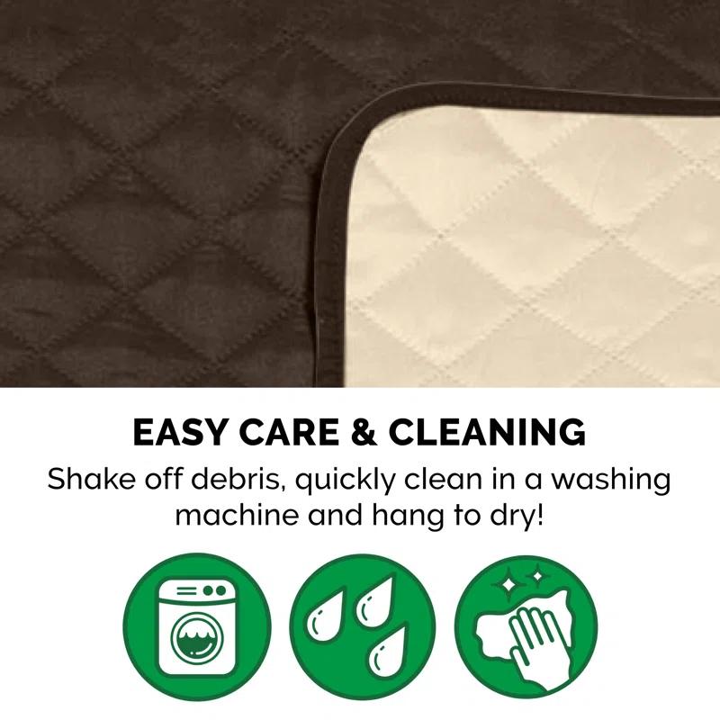 FurHaven Water Resistant Reversible Sofa Cover Furniture Protector