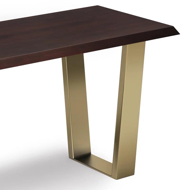 Simpli Home Lewis Solid Wood Bench