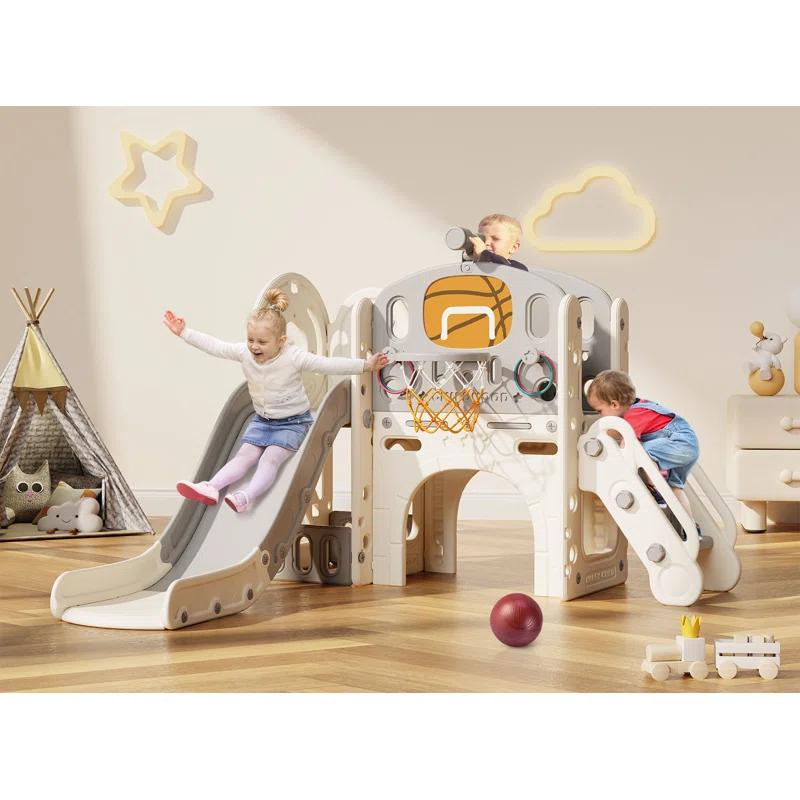 Suteck 9 in 1 Toddler Slide, Kids Slide with Climber Outdoor Indoor Slide Playset