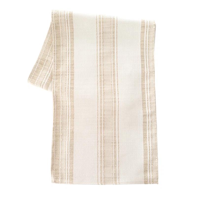 Beach Club Stripe Indigo Indoor Outdoor Table Runner