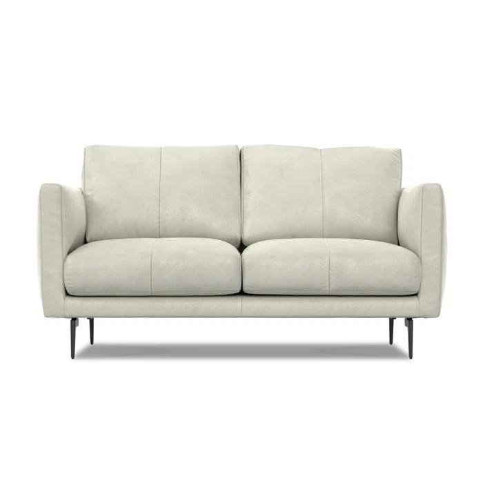 Simpli Home Stevens Leather Sofa