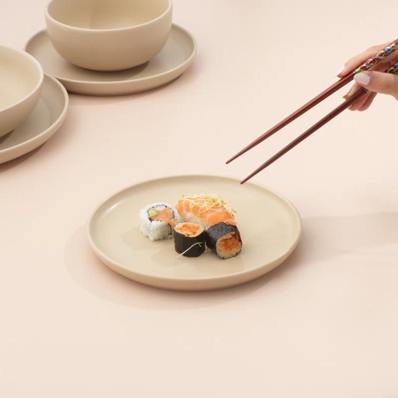 JoyJolt JoyJolt Mesa 6pc Stoneware 8" Salad plate set (Set of 6)