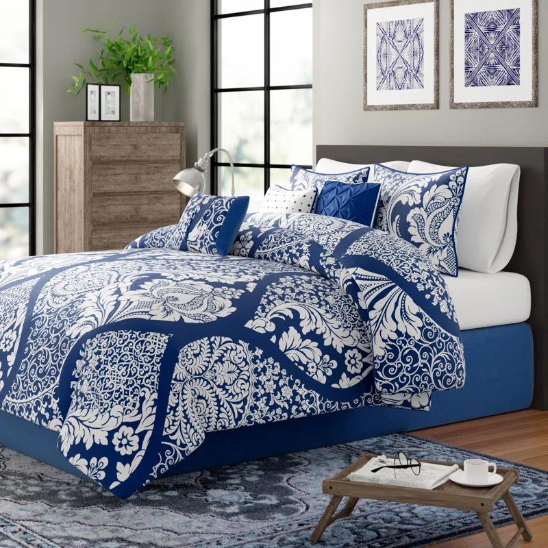 Madison Park Vienna 7 Piece Cotton Printed Comforter Set