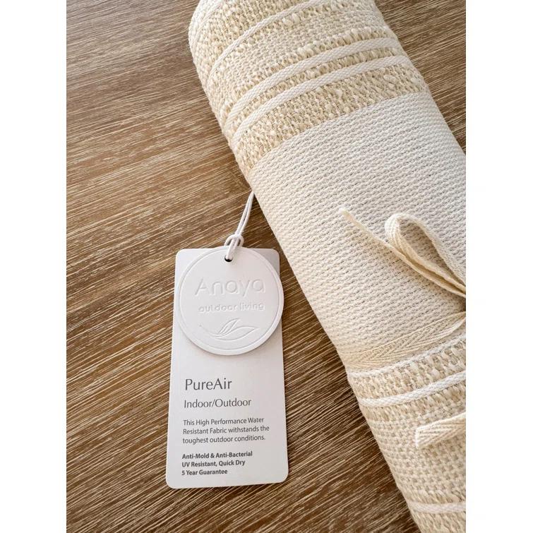 Anaya Beach Club Stripe Indigo Indoor Outdoor Table Runner