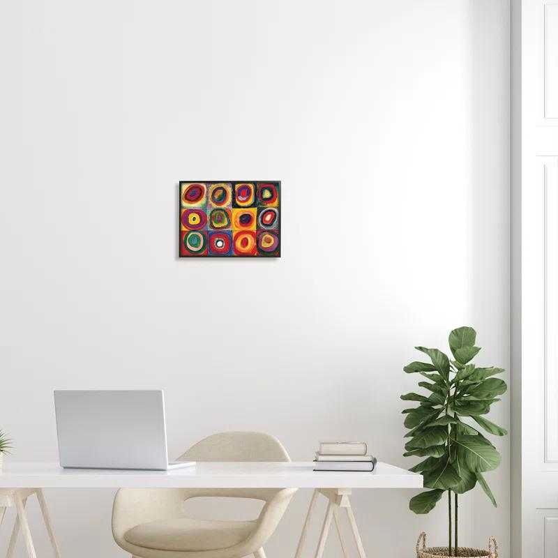 Stupell Industries " Modern Circle Shapes Aligned Abstract Swirl Pattern " by Wassily Kandinsky Painting Print