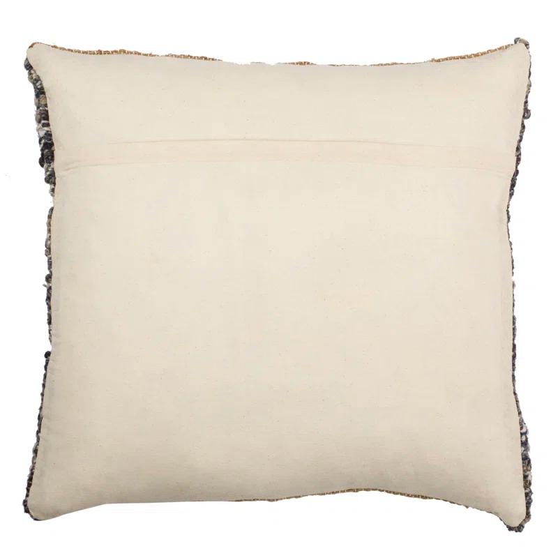 Embroidered Wool Throw Pillow